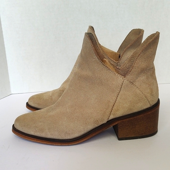 Zara nude tan suede ankle boots 36 - Picture 3 of 10